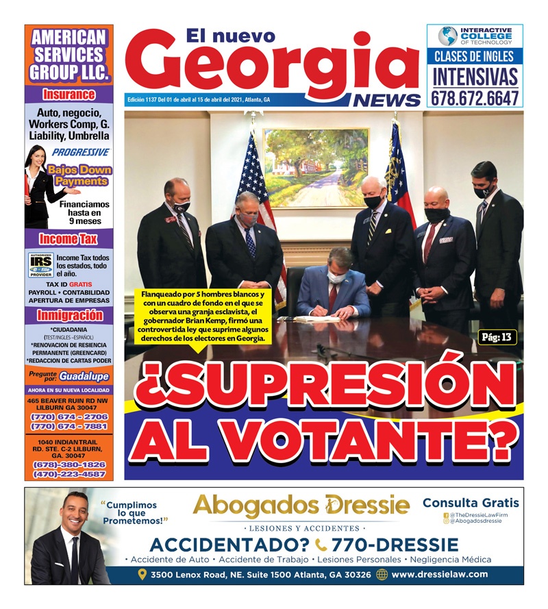  Edición 1137 Del 01 de abril al 15 de abril del 2021, Atlanta, GA