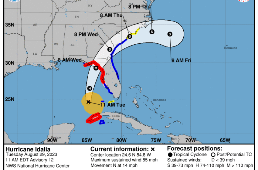  Gobernador decreta estado de emergencia en preparación para el huracán Idalia