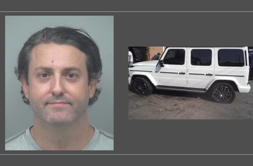  La policía de Gwinnett arrestó a un hombre que chocó 28 carros con su Mercedez Benz