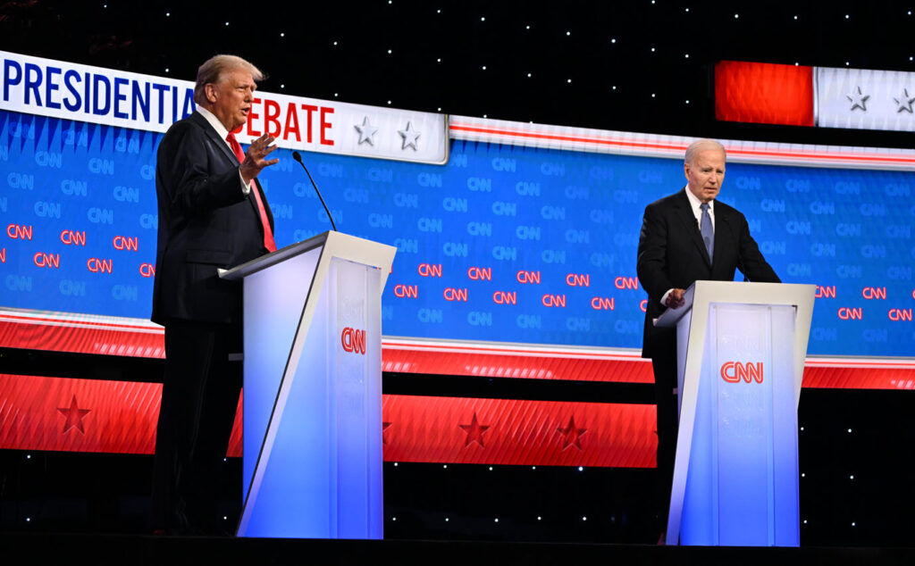 El primer tema del debate fue la economía, una de las principales preocupaciones de los estadounidenses. (Foto: Cortesía CNN)
